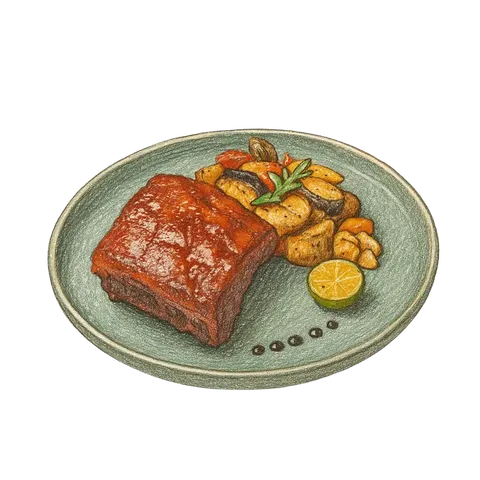 美式炭烤豬肋排